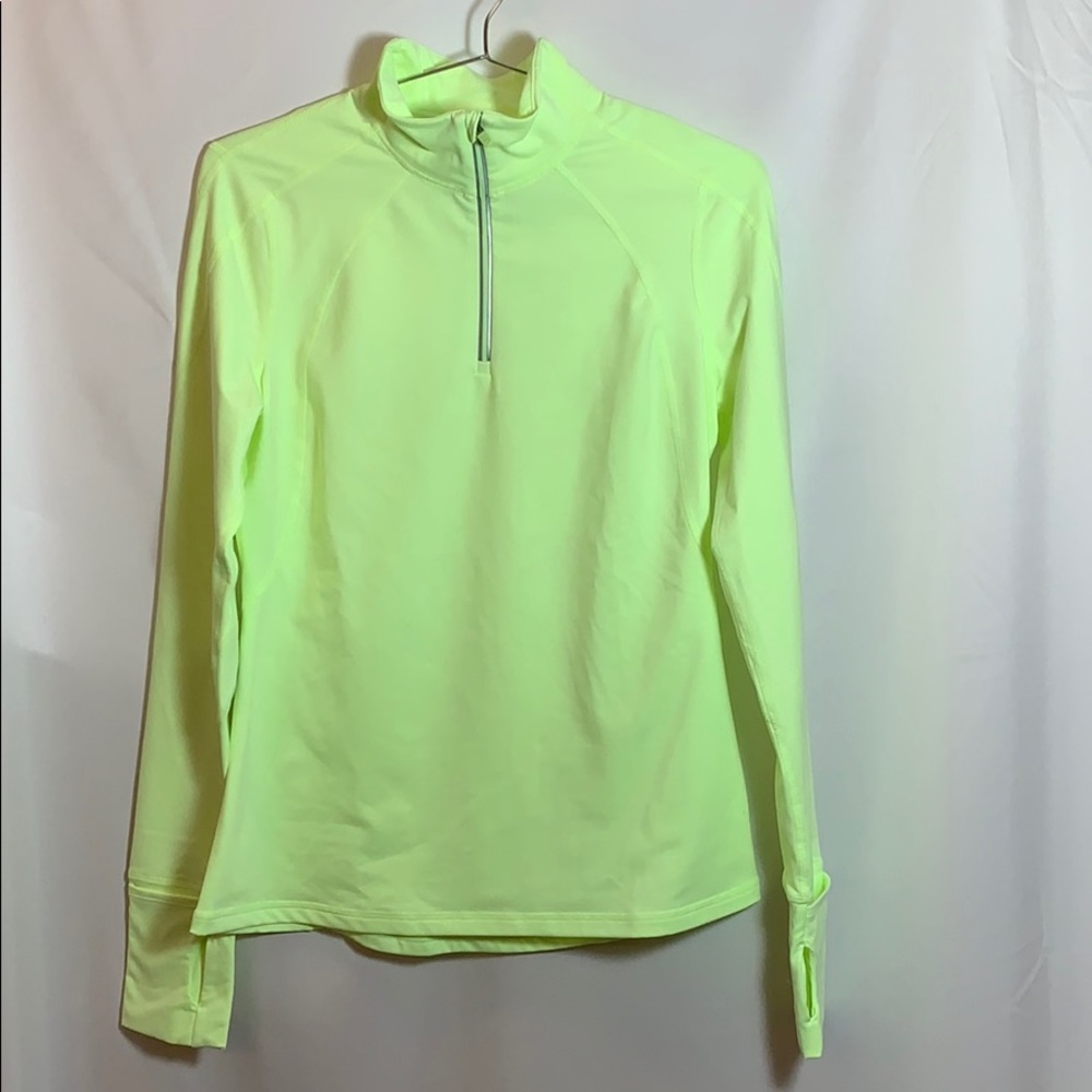 GAP fit Neon Quarter Zip Long Sleeve Workout Top